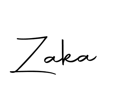 Design your own signature with our free online signature maker. With this signature software, you can create a handwritten (Autography-DOLnW) signature for name Zaka. Zaka signature style 10 images and pictures png