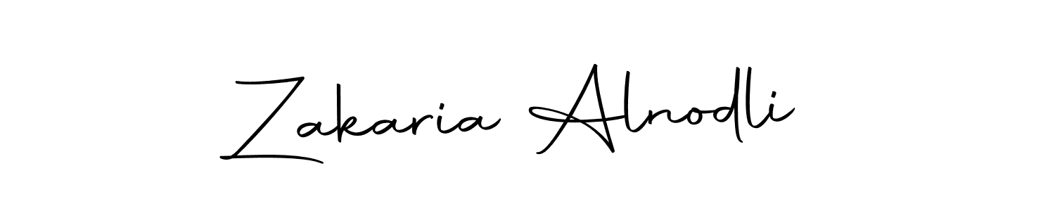 Create a beautiful signature design for name Zakaria Alnodli. With this signature (Autography-DOLnW) fonts, you can make a handwritten signature for free. Zakaria Alnodli signature style 10 images and pictures png