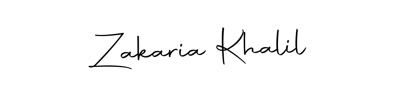 Create a beautiful signature design for name Zakaria Khalil. With this signature (Autography-DOLnW) fonts, you can make a handwritten signature for free. Zakaria Khalil signature style 10 images and pictures png
