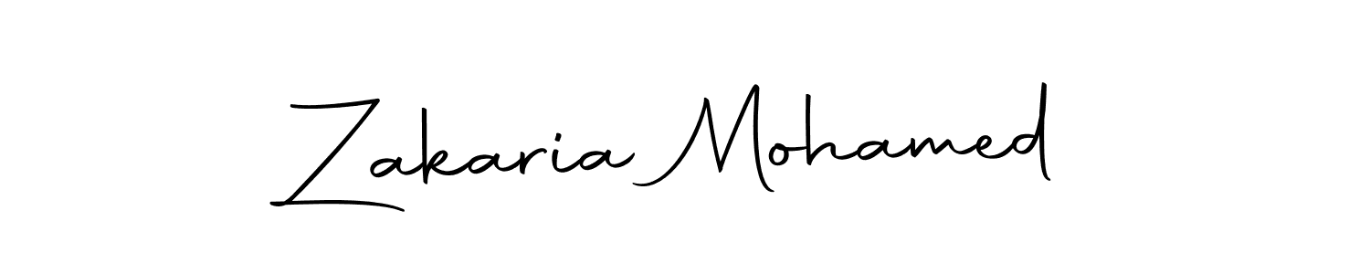 Design your own signature with our free online signature maker. With this signature software, you can create a handwritten (Autography-DOLnW) signature for name Zakaria Mohamed. Zakaria Mohamed signature style 10 images and pictures png