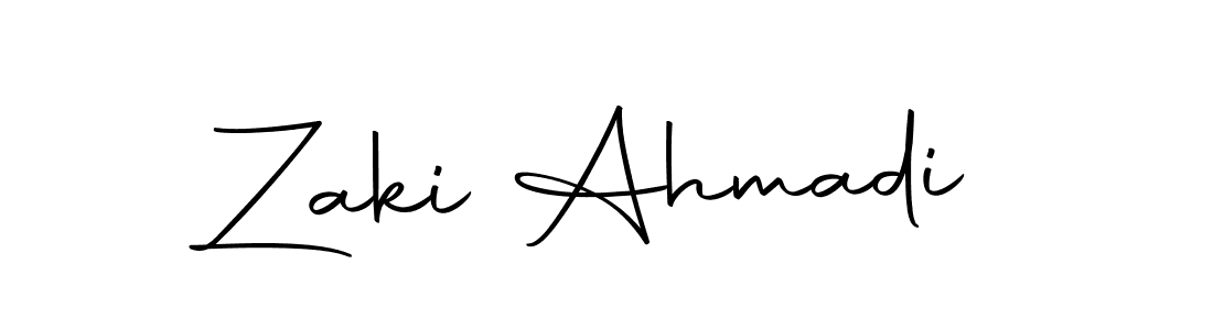 Zaki Ahmadi stylish signature style. Best Handwritten Sign (Autography-DOLnW) for my name. Handwritten Signature Collection Ideas for my name Zaki Ahmadi. Zaki Ahmadi signature style 10 images and pictures png