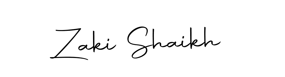 Use a signature maker to create a handwritten signature online. With this signature software, you can design (Autography-DOLnW) your own signature for name Zaki Shaikh. Zaki Shaikh signature style 10 images and pictures png
