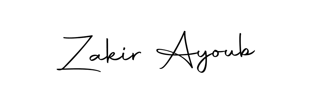 Zakir Ayoub stylish signature style. Best Handwritten Sign (Autography-DOLnW) for my name. Handwritten Signature Collection Ideas for my name Zakir Ayoub. Zakir Ayoub signature style 10 images and pictures png