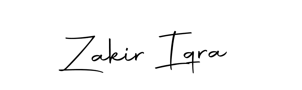 Make a beautiful signature design for name Zakir Iqra. With this signature (Autography-DOLnW) style, you can create a handwritten signature for free. Zakir Iqra signature style 10 images and pictures png