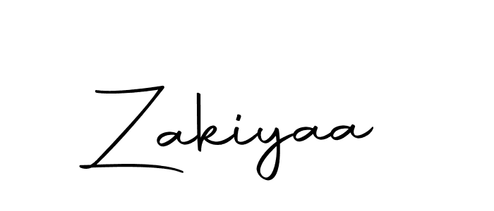 How to make Zakiyaa name signature. Use Autography-DOLnW style for creating short signs online. This is the latest handwritten sign. Zakiyaa signature style 10 images and pictures png