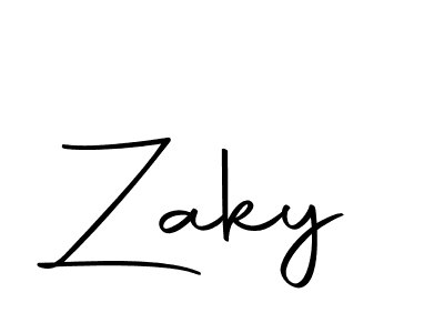 How to make Zaky signature? Autography-DOLnW is a professional autograph style. Create handwritten signature for Zaky name. Zaky signature style 10 images and pictures png