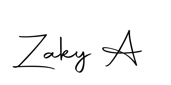 You can use this online signature creator to create a handwritten signature for the name Zaky A. This is the best online autograph maker. Zaky A signature style 10 images and pictures png