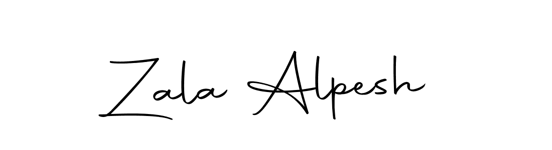 Zala Alpesh stylish signature style. Best Handwritten Sign (Autography-DOLnW) for my name. Handwritten Signature Collection Ideas for my name Zala Alpesh. Zala Alpesh signature style 10 images and pictures png