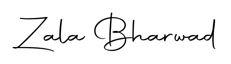 Zala Bharwad stylish signature style. Best Handwritten Sign (Autography-DOLnW) for my name. Handwritten Signature Collection Ideas for my name Zala Bharwad. Zala Bharwad signature style 10 images and pictures png