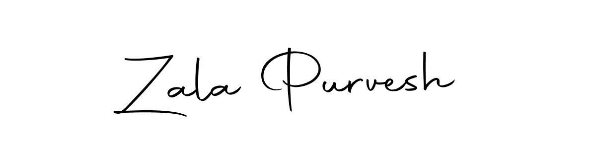 How to make Zala Purvesh signature? Autography-DOLnW is a professional autograph style. Create handwritten signature for Zala Purvesh name. Zala Purvesh signature style 10 images and pictures png