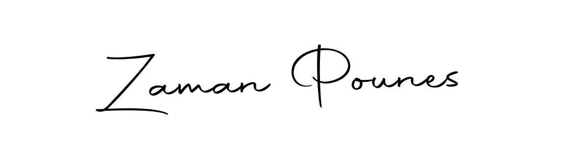 Also we have Zaman Pounes name is the best signature style. Create professional handwritten signature collection using Autography-DOLnW autograph style. Zaman Pounes signature style 10 images and pictures png