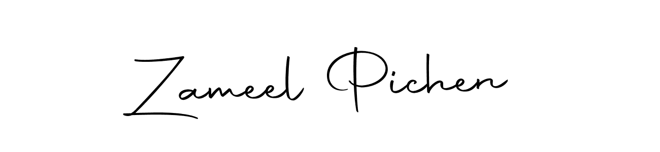 Use a signature maker to create a handwritten signature online. With this signature software, you can design (Autography-DOLnW) your own signature for name Zameel Pichen. Zameel Pichen signature style 10 images and pictures png