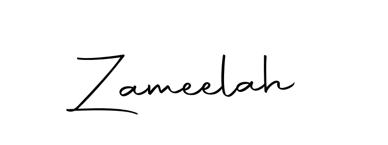 Create a beautiful signature design for name Zameelah. With this signature (Autography-DOLnW) fonts, you can make a handwritten signature for free. Zameelah signature style 10 images and pictures png