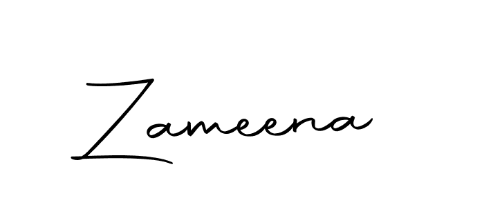 Create a beautiful signature design for name Zameena. With this signature (Autography-DOLnW) fonts, you can make a handwritten signature for free. Zameena signature style 10 images and pictures png