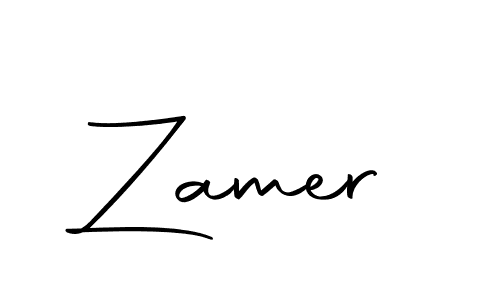 How to make Zamer signature? Autography-DOLnW is a professional autograph style. Create handwritten signature for Zamer name. Zamer signature style 10 images and pictures png