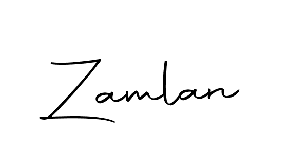 Use a signature maker to create a handwritten signature online. With this signature software, you can design (Autography-DOLnW) your own signature for name Zamlan. Zamlan signature style 10 images and pictures png