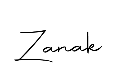Make a beautiful signature design for name Zanak. With this signature (Autography-DOLnW) style, you can create a handwritten signature for free. Zanak signature style 10 images and pictures png