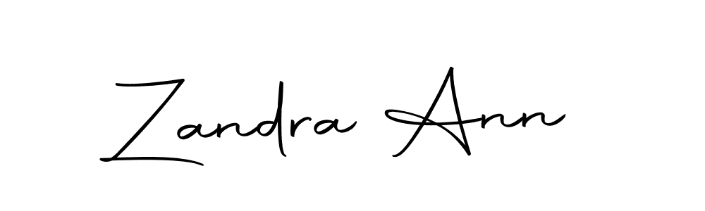 Zandra Ann stylish signature style. Best Handwritten Sign (Autography-DOLnW) for my name. Handwritten Signature Collection Ideas for my name Zandra Ann. Zandra Ann signature style 10 images and pictures png