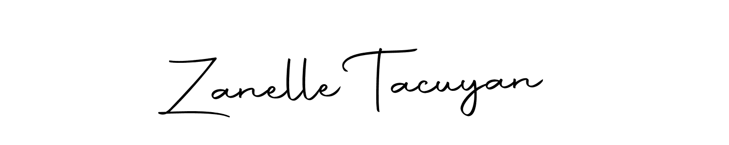 How to make Zanelle Tacuyan signature? Autography-DOLnW is a professional autograph style. Create handwritten signature for Zanelle Tacuyan name. Zanelle Tacuyan signature style 10 images and pictures png