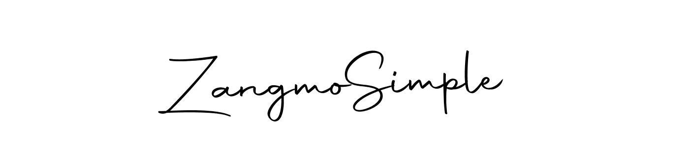 You can use this online signature creator to create a handwritten signature for the name Zangmo  Simple. This is the best online autograph maker. Zangmo  Simple signature style 10 images and pictures png