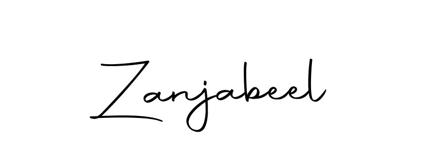 Use a signature maker to create a handwritten signature online. With this signature software, you can design (Autography-DOLnW) your own signature for name Zanjabeel. Zanjabeel signature style 10 images and pictures png