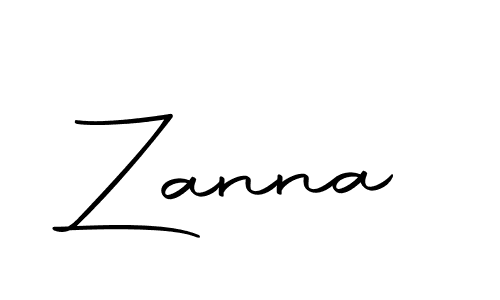 Use a signature maker to create a handwritten signature online. With this signature software, you can design (Autography-DOLnW) your own signature for name Zanna. Zanna signature style 10 images and pictures png