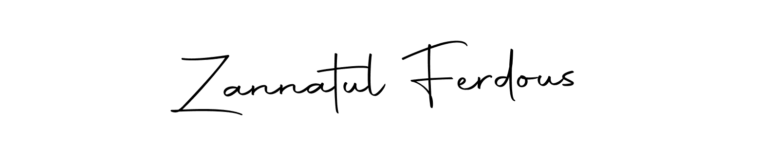 The best way (Autography-DOLnW) to make a short signature is to pick only two or three words in your name. The name Zannatul Ferdous include a total of six letters. For converting this name. Zannatul Ferdous signature style 10 images and pictures png