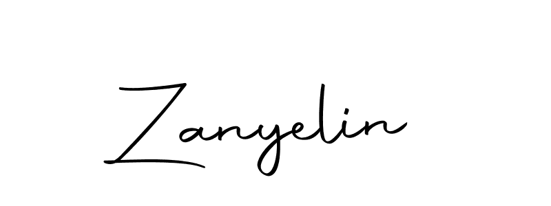 Design your own signature with our free online signature maker. With this signature software, you can create a handwritten (Autography-DOLnW) signature for name Zanyelin. Zanyelin signature style 10 images and pictures png
