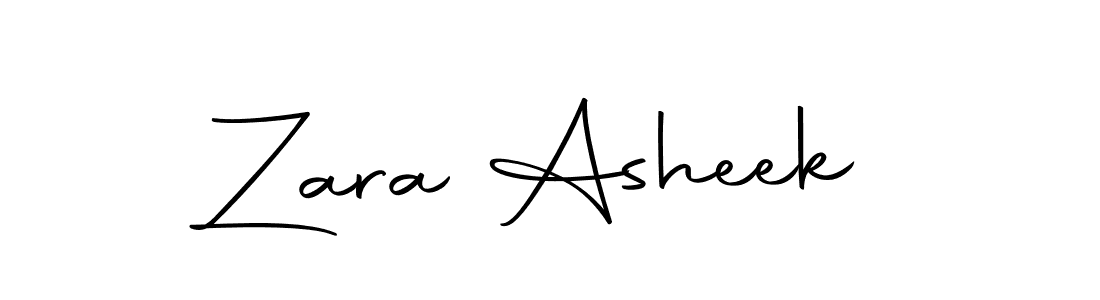 Use a signature maker to create a handwritten signature online. With this signature software, you can design (Autography-DOLnW) your own signature for name Zara Asheek. Zara Asheek signature style 10 images and pictures png