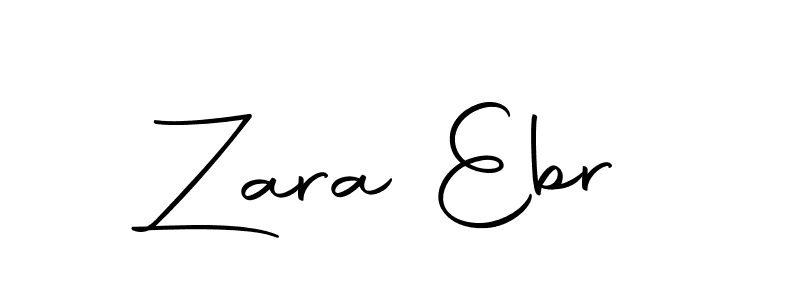 How to make Zara Ebr name signature. Use Autography-DOLnW style for creating short signs online. This is the latest handwritten sign. Zara Ebr signature style 10 images and pictures png