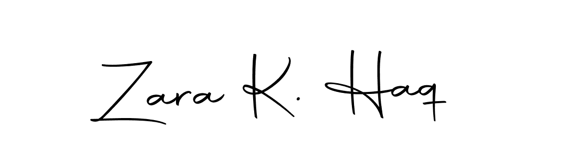 You should practise on your own different ways (Autography-DOLnW) to write your name (Zara K. Haq) in signature. don't let someone else do it for you. Zara K. Haq signature style 10 images and pictures png