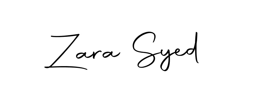 Create a beautiful signature design for name Zara Syed. With this signature (Autography-DOLnW) fonts, you can make a handwritten signature for free. Zara Syed signature style 10 images and pictures png