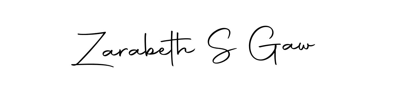 Zarabeth S Gaw stylish signature style. Best Handwritten Sign (Autography-DOLnW) for my name. Handwritten Signature Collection Ideas for my name Zarabeth S Gaw. Zarabeth S Gaw signature style 10 images and pictures png