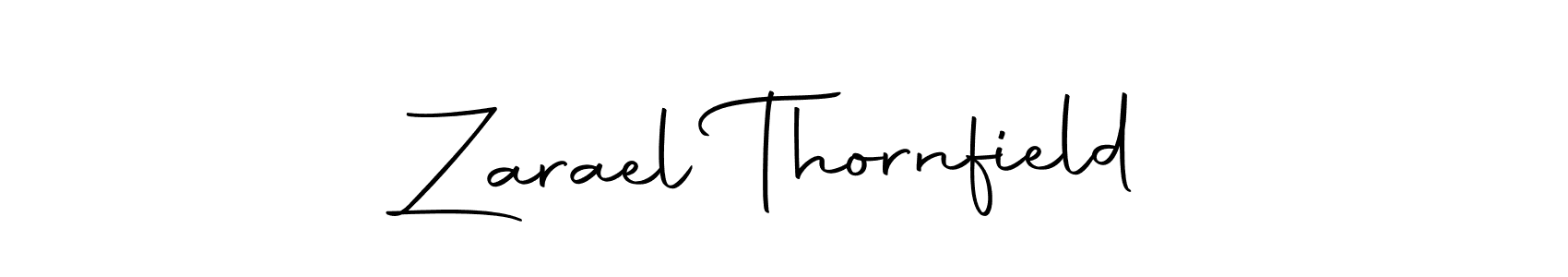 Make a beautiful signature design for name Zarael Thornfield. Use this online signature maker to create a handwritten signature for free. Zarael Thornfield signature style 10 images and pictures png