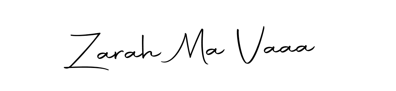 How to make Zarah Ma Vaaa name signature. Use Autography-DOLnW style for creating short signs online. This is the latest handwritten sign. Zarah Ma Vaaa signature style 10 images and pictures png