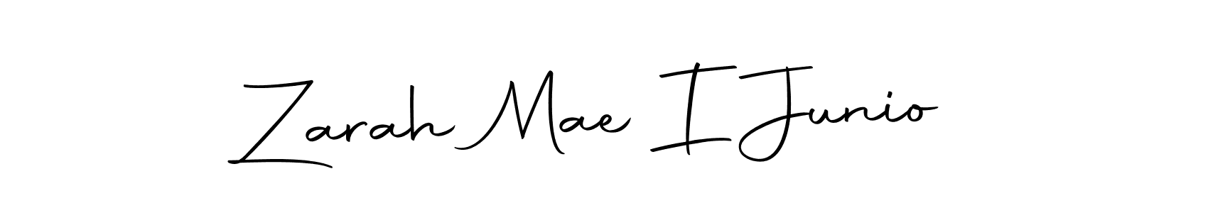 Zarah Mae I Junio stylish signature style. Best Handwritten Sign (Autography-DOLnW) for my name. Handwritten Signature Collection Ideas for my name Zarah Mae I Junio. Zarah Mae I Junio signature style 10 images and pictures png