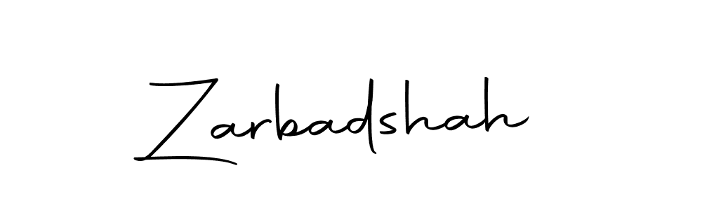 Create a beautiful signature design for name Zarbadshah. With this signature (Autography-DOLnW) fonts, you can make a handwritten signature for free. Zarbadshah signature style 10 images and pictures png