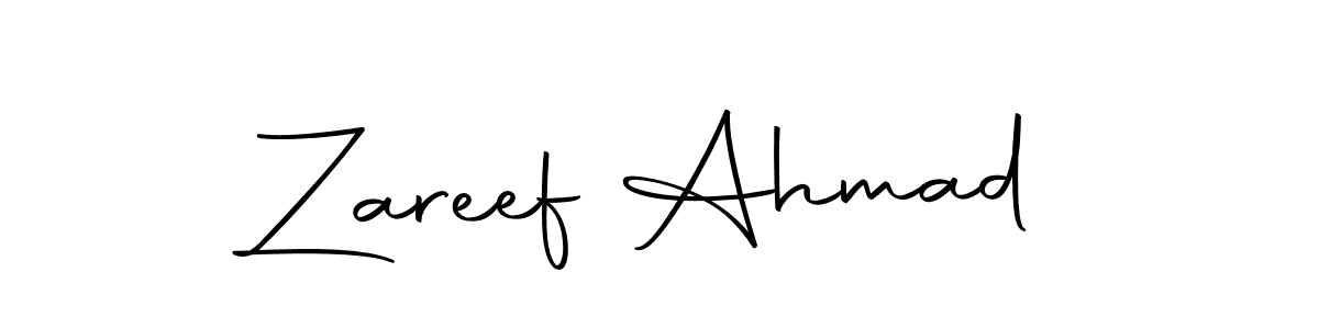 Use a signature maker to create a handwritten signature online. With this signature software, you can design (Autography-DOLnW) your own signature for name Zareef Ahmad. Zareef Ahmad signature style 10 images and pictures png