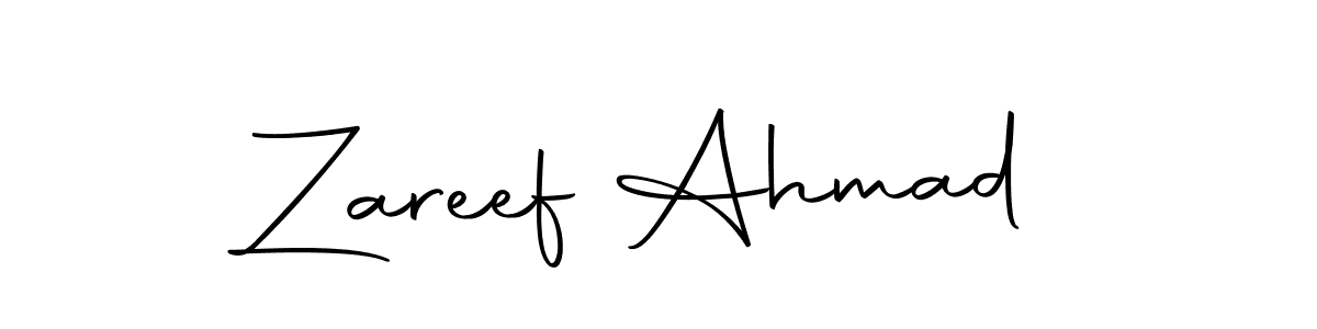 Use a signature maker to create a handwritten signature online. With this signature software, you can design (Autography-DOLnW) your own signature for name Zareef Ahmad. Zareef Ahmad signature style 10 images and pictures png