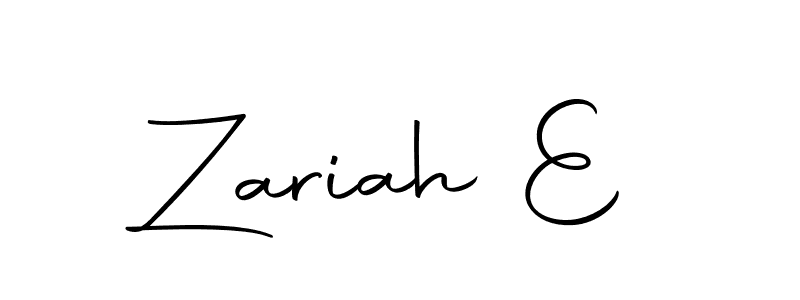 Here are the top 10 professional signature styles for the name Zariah E. These are the best autograph styles you can use for your name. Zariah E signature style 10 images and pictures png