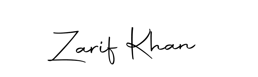 Use a signature maker to create a handwritten signature online. With this signature software, you can design (Autography-DOLnW) your own signature for name Zarif Khan. Zarif Khan signature style 10 images and pictures png