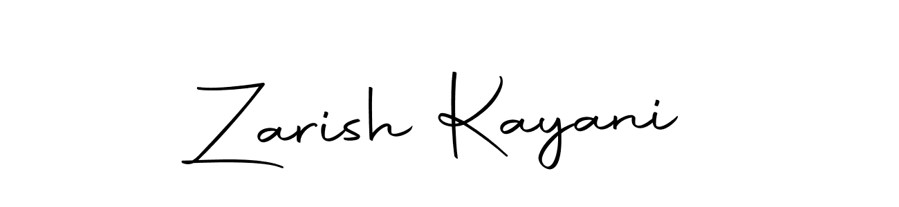 How to make Zarish Kayani name signature. Use Autography-DOLnW style for creating short signs online. This is the latest handwritten sign. Zarish Kayani signature style 10 images and pictures png