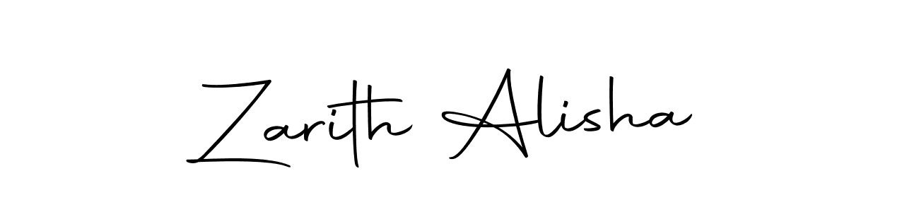 Create a beautiful signature design for name Zarith Alisha. With this signature (Autography-DOLnW) fonts, you can make a handwritten signature for free. Zarith Alisha signature style 10 images and pictures png