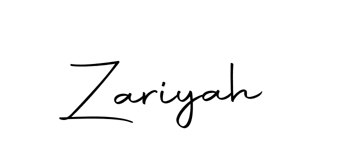You should practise on your own different ways (Autography-DOLnW) to write your name (Zariyah) in signature. don't let someone else do it for you. Zariyah signature style 10 images and pictures png