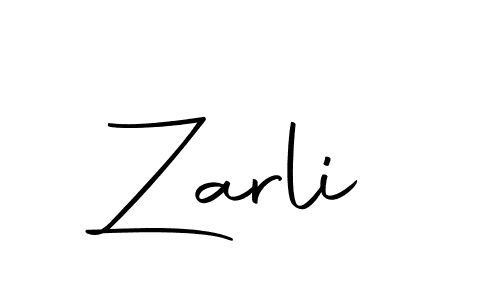 Create a beautiful signature design for name Zarli. With this signature (Autography-DOLnW) fonts, you can make a handwritten signature for free. Zarli signature style 10 images and pictures png