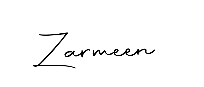 Make a beautiful signature design for name Zarmeen. With this signature (Autography-DOLnW) style, you can create a handwritten signature for free. Zarmeen signature style 10 images and pictures png