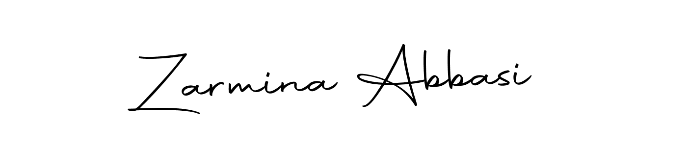Create a beautiful signature design for name Zarmina Abbasi. With this signature (Autography-DOLnW) fonts, you can make a handwritten signature for free. Zarmina Abbasi signature style 10 images and pictures png
