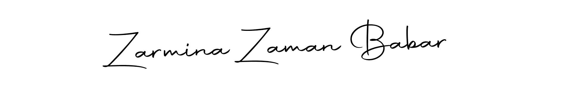 It looks lik you need a new signature style for name Zarmina Zaman Babar. Design unique handwritten (Autography-DOLnW) signature with our free signature maker in just a few clicks. Zarmina Zaman Babar signature style 10 images and pictures png