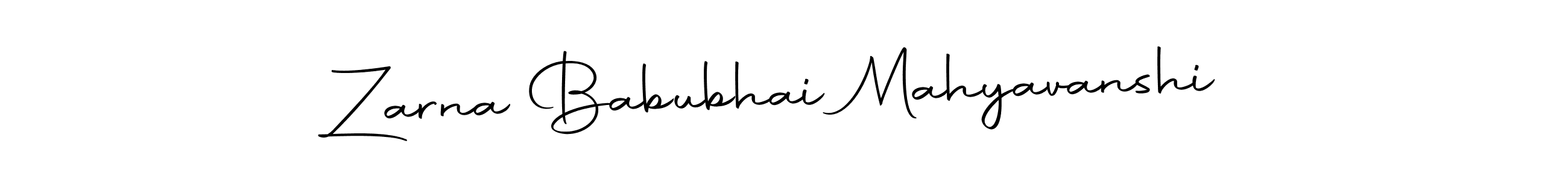 Zarna Babubhai Mahyavanshi stylish signature style. Best Handwritten Sign (Autography-DOLnW) for my name. Handwritten Signature Collection Ideas for my name Zarna Babubhai Mahyavanshi. Zarna Babubhai Mahyavanshi signature style 10 images and pictures png