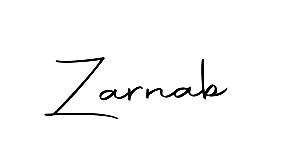 Zarnab stylish signature style. Best Handwritten Sign (Autography-DOLnW) for my name. Handwritten Signature Collection Ideas for my name Zarnab. Zarnab signature style 10 images and pictures png